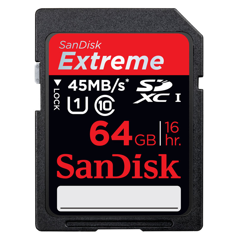 SanDiskMemory Cards Extreme SDXC 64GB